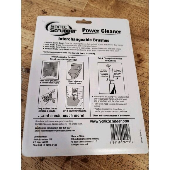 Sonic Scrubber Bathroom Tool Power Cleaner Tool for Tubs Showers Sinks Tiles New - Picture 2 of 2
